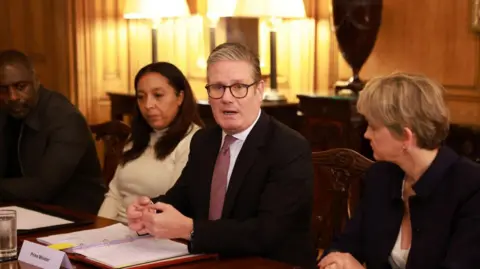 Reuters Prime Minister Sir Keir Starmer at a meeting of the cabinet