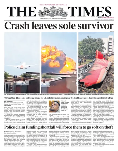  "Crash leaves sole survivor".