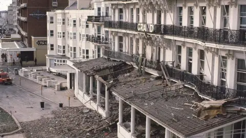 The Grand Hotel Brighton after the 1984 bomb