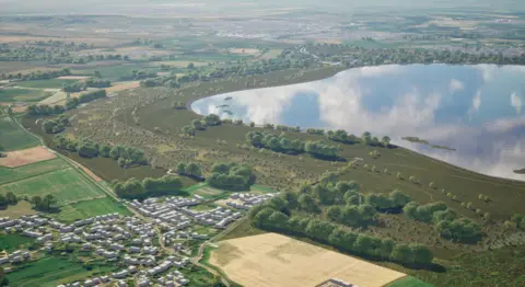 Thames Water CGI image of proposed Abingdon Reservoir