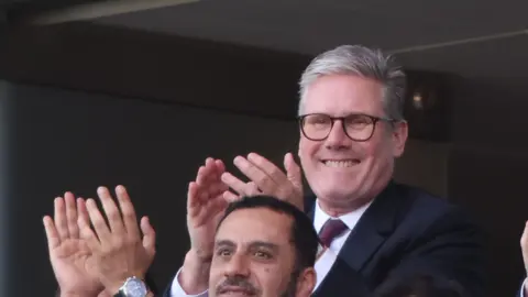 Sir Keir Starmer at Arsenal's opening game of the season against Wolves