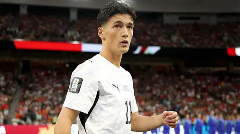 Elijah Just in New Zealand kit at the World Cup
