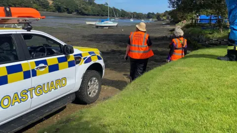 Falmouth Coastguard Rescue Team Coastguard on the scene