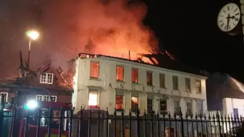 Hilton Holloway Fire at Angel Inn,  Midhurst in March 2023