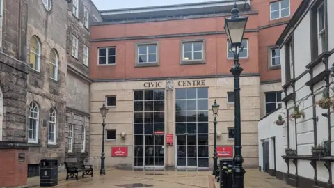 The civic centre council building in Stoke. 