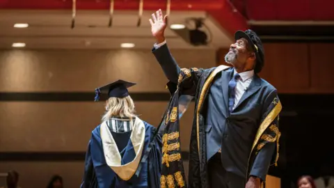 Sir Lenny Henry at 2023 BCU summer graduations 