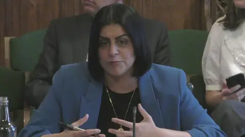 Justice Secretary Shabana Mahmood speaks to the Human Rights Committee on 30 April 2025