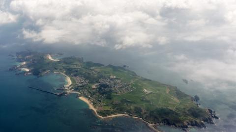 Alderney from the air.