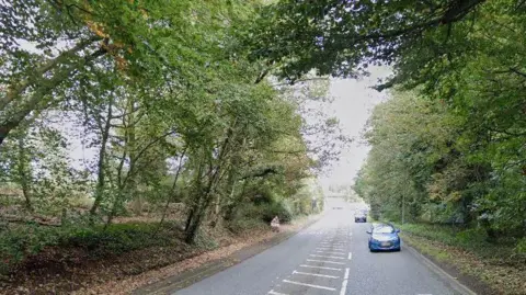 Google Street view of the A556, Chester Road