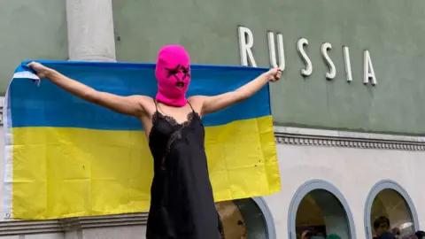 Protest group Pussy Riot at the Venice Biennale