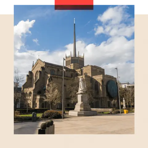 An exterior view of Blackburn Cathedral