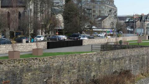 Proposed flood defences near New Road Common in Kendal