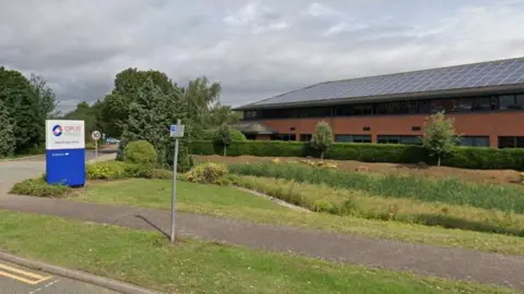 Google Two-storey office building in The Lakes in Northampton, with Opus Energy sign outside