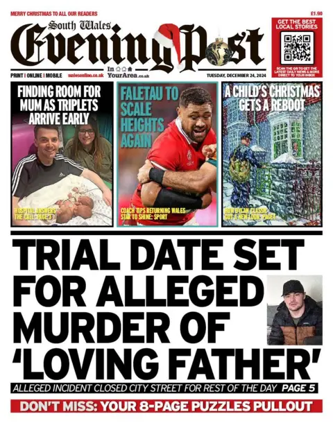 South Wales Evening Post South Wales Evening Post front page