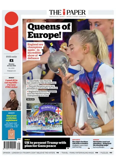 Read the title on the first page of I: "European queens!"
