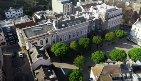 BBC Government building in St Helier aerial