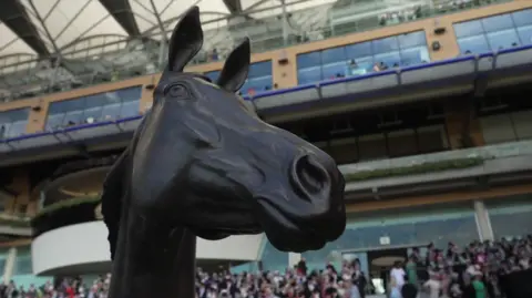 Horse statue at Ascot