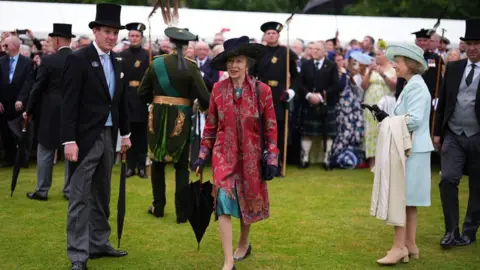 PA Media Princess Anne during a Garden Party in the gardens of the Palace of Holyroodhouse in Edinburg
