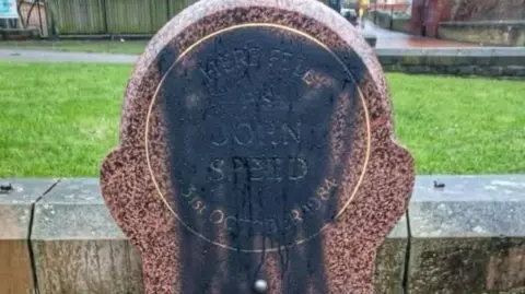 other Memorial stone with black paint on it