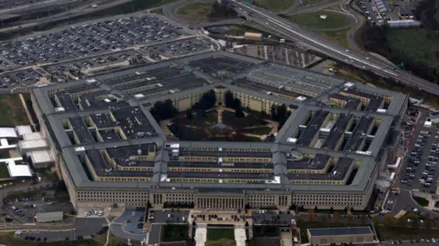 Exterior of the Pentagon in Arlington, Virginia, United States on 29 November 2022. 