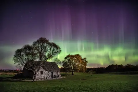 Getty Images Northern Lights in Culloden, Scotland