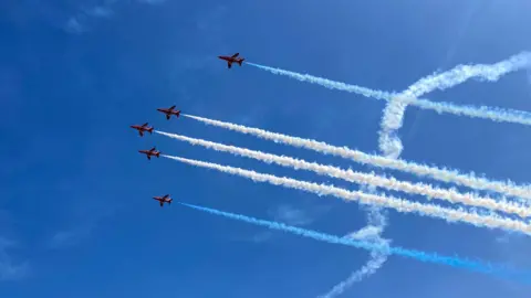 The Red Arrows at the Guernsey Air Display