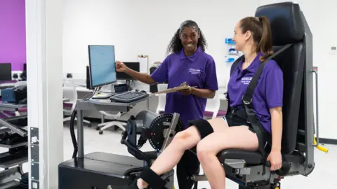 University of Hertfordshire Student using gym equipment