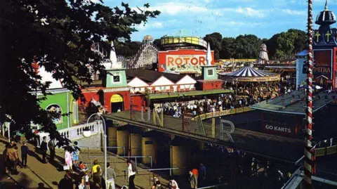 Battersea Park Children's Zoo A fun fair in the 1950s with rollercoaster, gallopers, helter skelter and go kart track