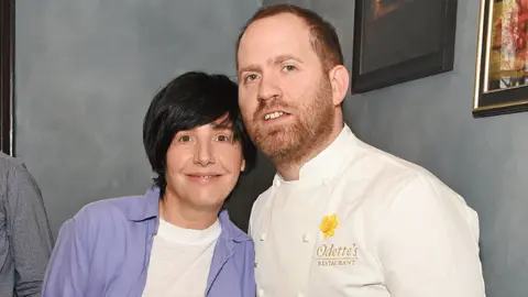 Getty Images Bryn Williams with wife Sharleen Spiteri, lead singer of rock band Texas