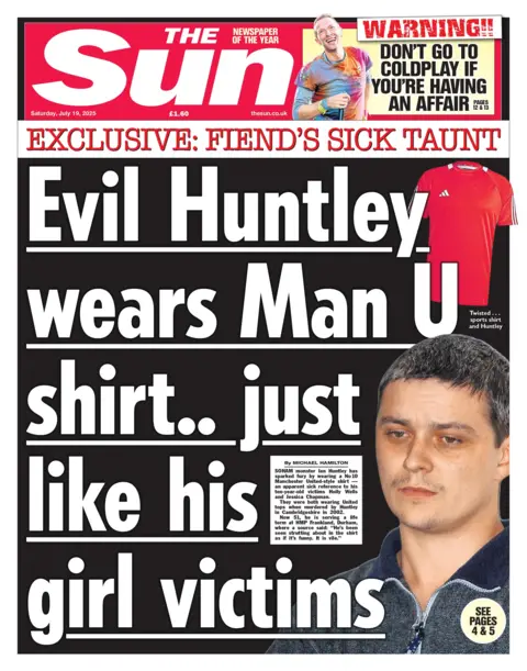  "Evil Huntley wears Man U shirt.. just like his girl victims". 