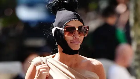 Katie Price arrives at the Royal Courts of Justice