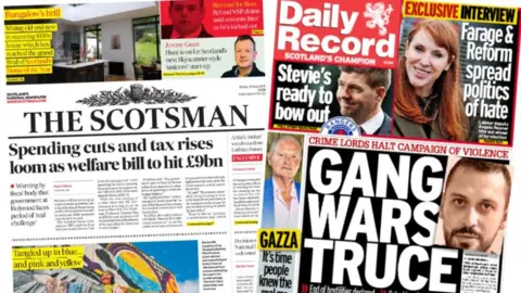 index picture combining the front pages of two newspapers