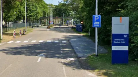 Google A view of the entrance to Volkel Air Base in the Netherlands