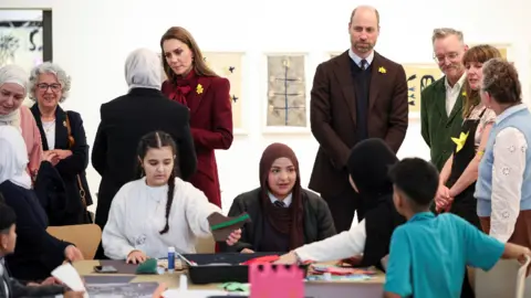 PA Media William and Kate in Oriel Davies, a public contemporary art gallery based in Newtown