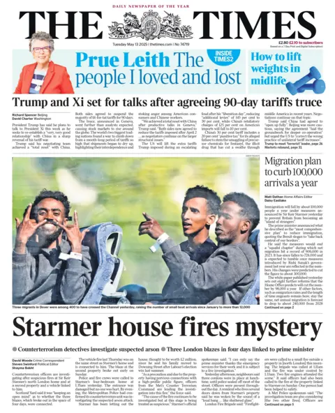  "Starmer house fires mystery."
