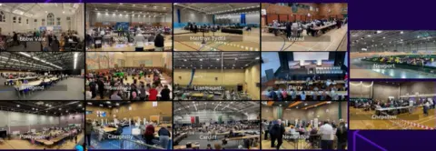 Filming of vote count locations in south Wales