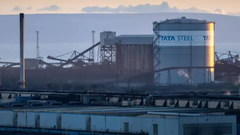 Getty Images Tata steelworks in Port Talbot