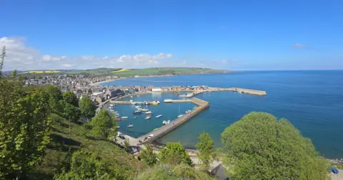 David Mulford A view looking over the town of Stonehaven on a bright, sunny day. 