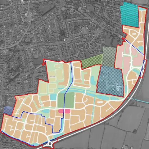 Earl Shilton SUE Map of planned development