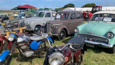 BBC Old fashioned cars and motorbikes 