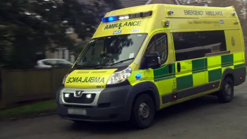 An ambulance vehicle