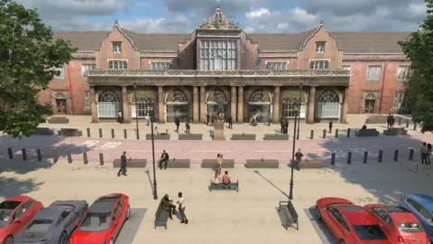Stoke-on-Trent City Council Artist's impression of the station