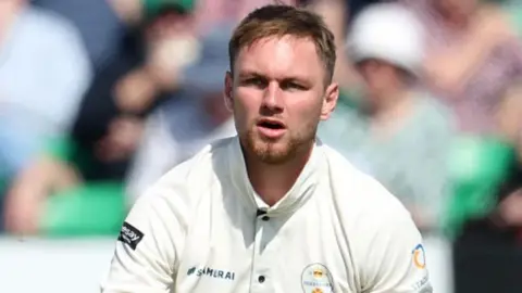 Derbyshire bowler Jack Morley