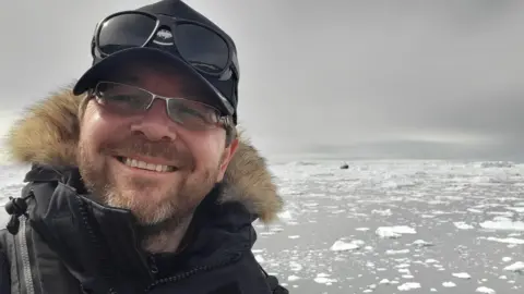 Andy Shepherd  Andy Shepherd on a ship in the Antartica 