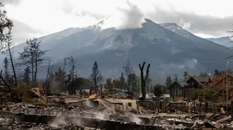 Reuters A devastated residential block in Jasper, Alta., Canada is shown during a tour on Friday, July 26