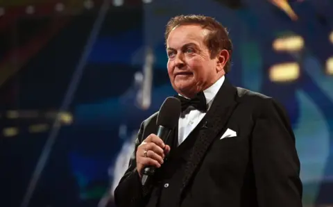 Getty Images - 28 October 2022; RTE presenter Marty Morrissey during the PwC All-Stars Awards 2022 show at the Convention Centre in Dublin.