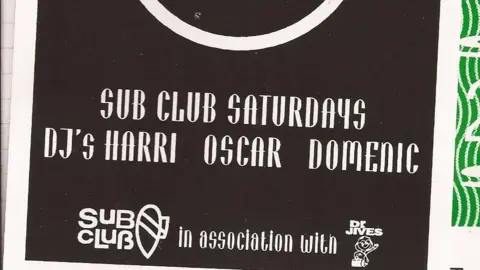 Sub Club A leaflet advertising the Sub Club in 1994