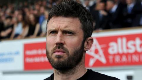 Middlesbrough manager Michael Carrick during the Championship match between Ipswich Town and Middlesbrough at Portman Road on April 13, 2024
