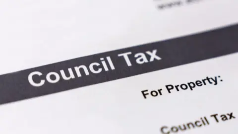 Getty Images A close up photo of a council tax bill.