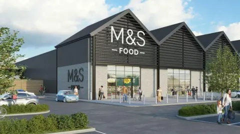 M&S An artist's impression of the new Marks and Spencer store